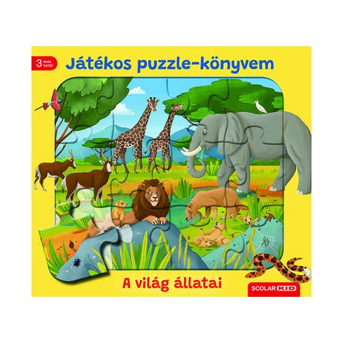 Játékos puzzle könyvem: A világ állatai - Steffi Korda  