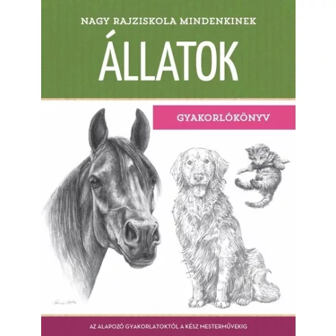 Nagy rajziskola mindenkinek - Állatok - Gyakorlókönyv - Walter Foster (kötött áras) 